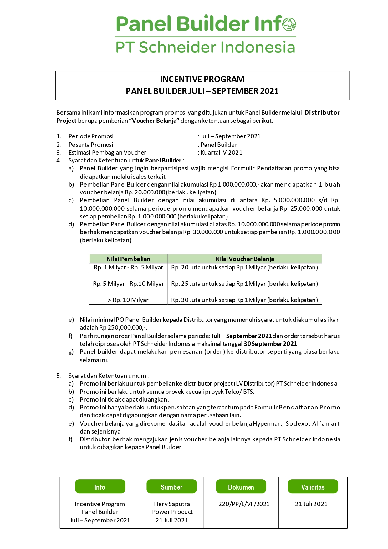 Panel Builder Info PT. Schneider Indionesia