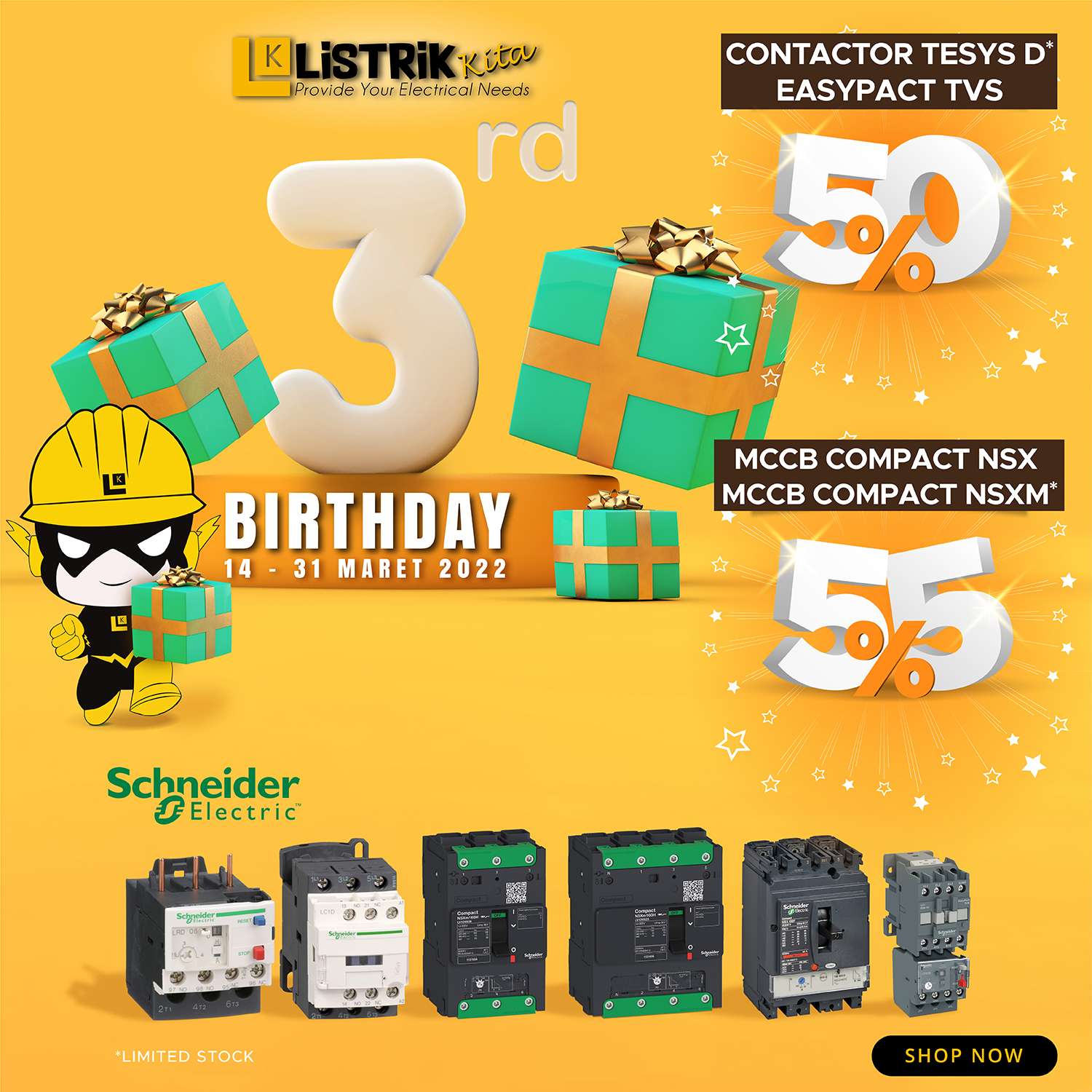 PROMO BIRTHDAY 3TH LISTRIKKITA